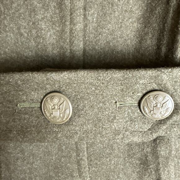 Original USA Army Wool Overcoat Military Worn during Korean War!!! Size 38S - Picture 11 of 12